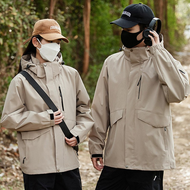 바람막이 아웃도어 남녀공용 봄가을 방수 바람막이 자켓 경량 착용감 좋은탈부착형 후드