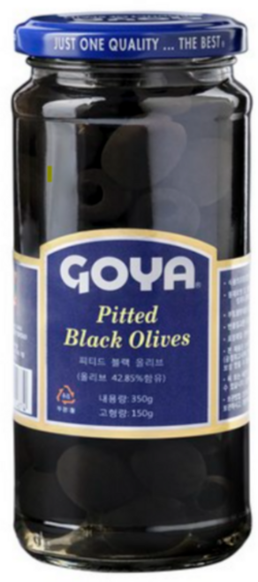 고야 슬라이스드 블랙 올리브 절임, 344g, 3개