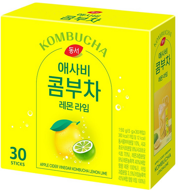 동서 애사비 콤부차 레몬 라임 5g 30개입 6개