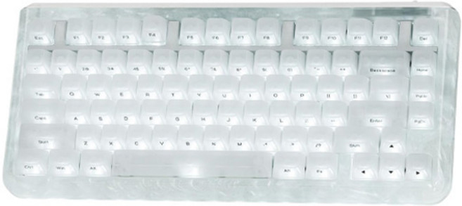 KiiBOOM jade75 키붐 무선 키보드 기계식 RGB 백라이트 핫스왑 지원, 크리스탈축, Jade75 측각