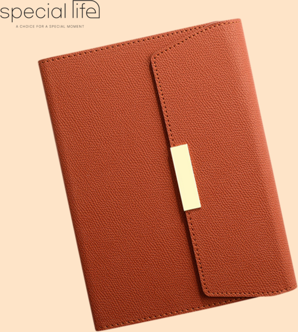 스페셜라이프 노트 가죽 필기 A5 업무용 다이어리, 브라운