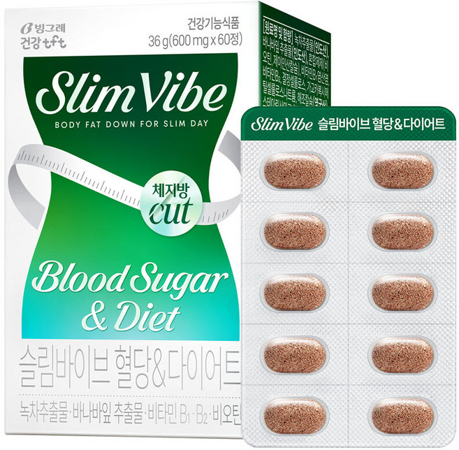 티에프티 슬림바이브 혈당 다이어트 식품, 60정, 1개