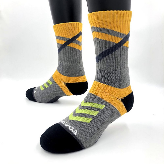 製 登山襪 寒流 機能襪 除臭襪 長襪 運動襪 登山 露營 小腿 M (22-24cm) 湖水綠, 1個, XL(28-30cm)大地黃