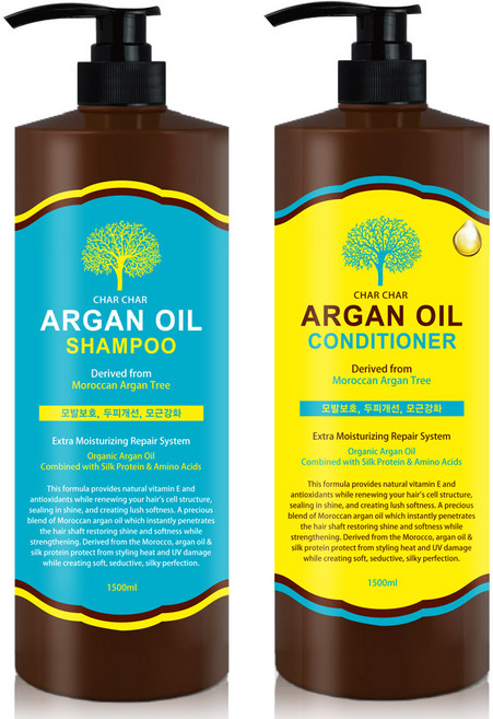 샤샤 아르간 오일 약산성 샴푸1500ml + 아르간오일 컨디셔너1500ml, 2개, 1.5L