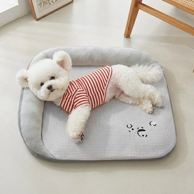 반려동물 강아지 방석 푹신한 꿀잠 소파형 침대 쿠션 사계절 애견 매트 분리세탁 커버분리 가능, 1개, 그레이