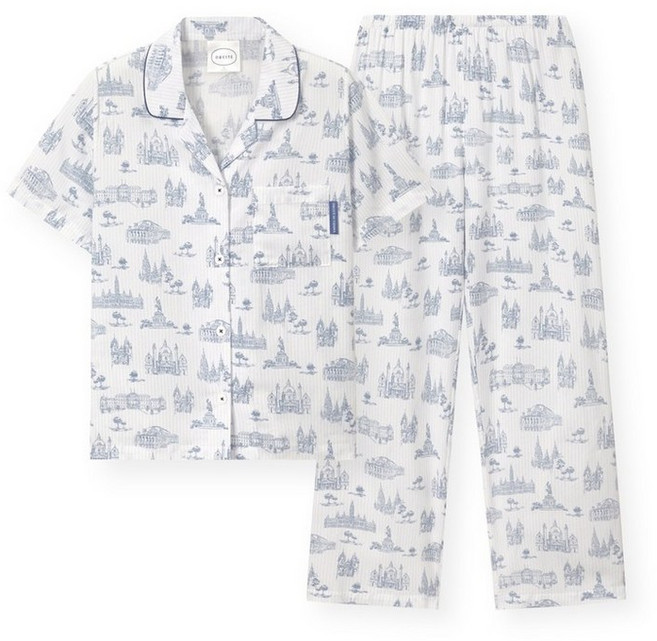 오르시떼 여성 H027 링슈트라세 반소매9부팬츠 파자마 세트 458186