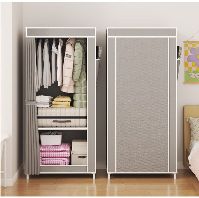 Tixpra 프리미엄 합금 합금 옷장 조립식 비키니 옷장, 그레이