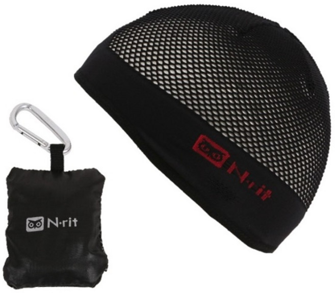 [Weshop][N'rit] 엔릿 쿨이너캡 오토바이 자전거 라이딩 헬맷속모자로 쾌적하게 / 흡습 속건 캡, 블랙, 4개