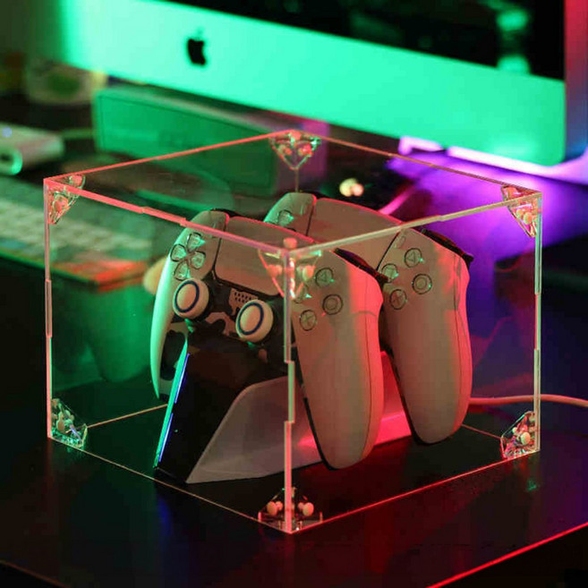 피터린치 ps5 슬림 듀얼센스 아크릴 케이스, 1개, 듀얼센스 커버, 투명