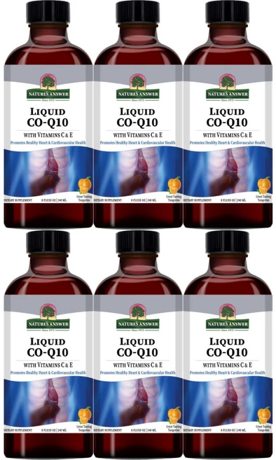 네이처스앤서 고흡수 리퀴드 CoQ10 코큐텐 액상 액체 귤맛, 6팩, 240ml - 쿠팡