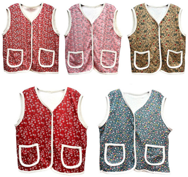 옥이딸 촌캉스 조끼 스판끼 있는 민소매 꽃무늬 촌캉스룩 레트로 남녀공용