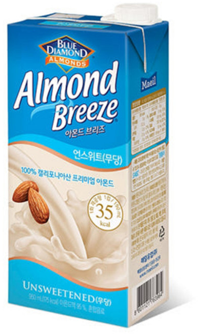 매일유업 아몬드브리즈 언스위트 950ml 4팩/무료배송, 4개
