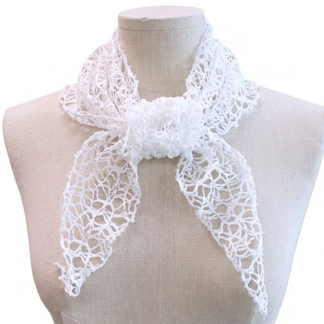 메리앤유 매쉬 소재 쁘띠 미니 그물 여름 삼각 스카프 국내산