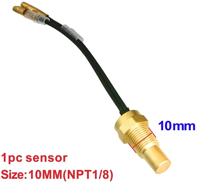 1/8 NPT 3/8NPT 수온 센서 자동차 미터 오일 온도 10MM 12V/24V 트럭 보트, 06 10mm