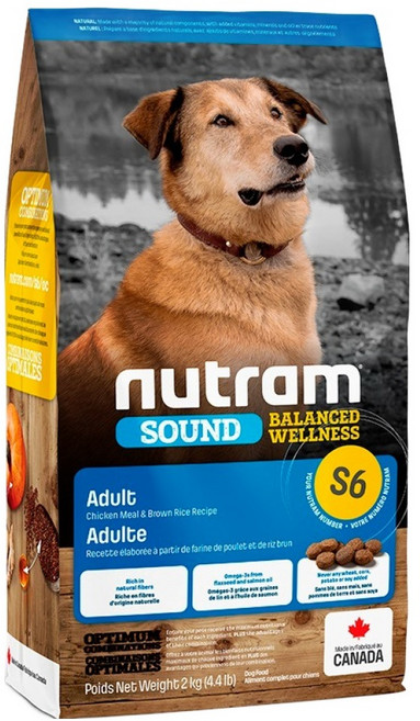 nutram 成犬用 S6 均衡健康系列狗糧, 1袋, 2kg, 雞肉 + 南瓜