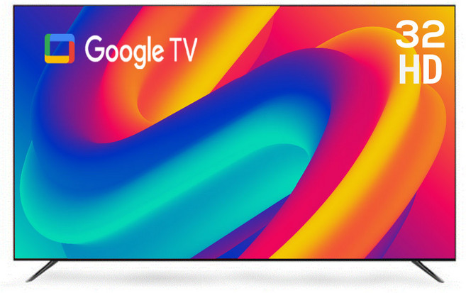 프리토스 32인치 스마트TV HD LED 구글 OS 베젤리스 에너지효율 1등급, 자가설치