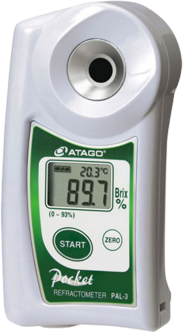 PAL-3 휴대용 디지털 당도계 당도측정기 brix meter 과일 음료 식품 농도측정 측정계 수지굴절계 ATAGO 아타고 Refracto, 1개