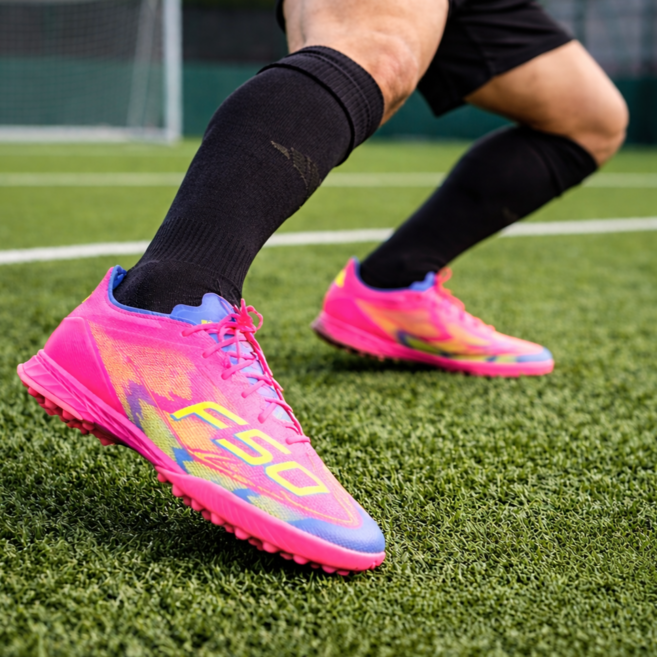 아디다스 F50 프로 TF 핑크 남성 풋살화 인조잔디용 터프화 경량 축구화