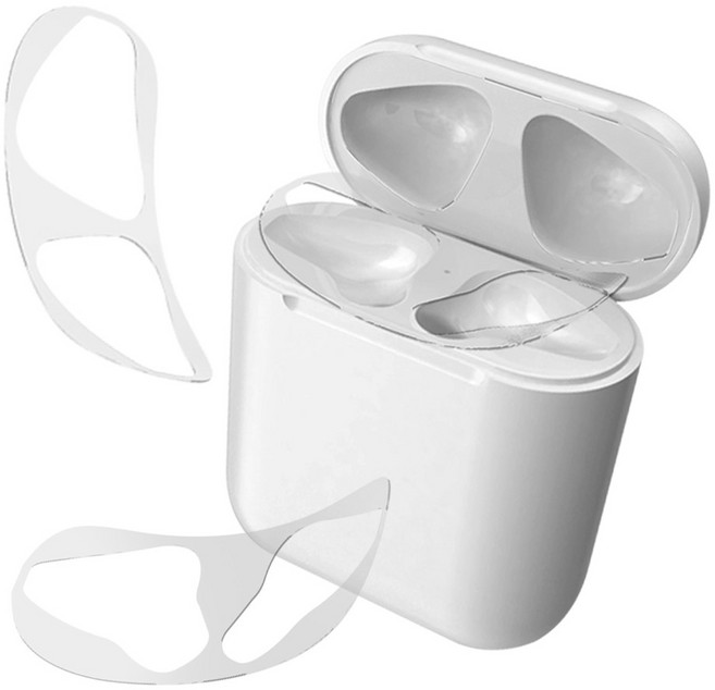 아이엠듀 에어팟 철가루 방지 스티커 투명 4세트, 본상품선택