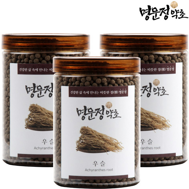 명문정약초 우슬환 우슬뿌리 우슬초 쇠무릎 환 국산, 300g, 3개