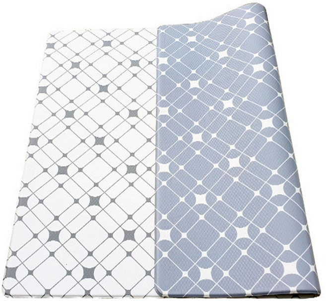 양면 놀이방매트 놀이매트 유아 아기 거실 바닥 복도 쿠션 층간소음 방지 애견 강아지 대형 특대형 어린이 집 베란다 두꺼운 북유럽 형 170 200 230 pvc 방수 안전, 4_(양면)화이트샤인+그레이샤인