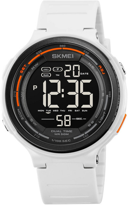 SKM 3D레이어 LED라이트 스포츠 전자 우레탄 알람 전자 손목시계