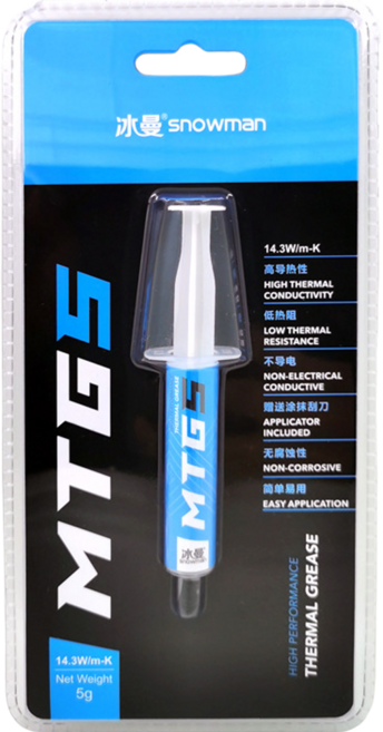 冰曼 snowman MTGS 散熱膏 14.3W/m-K 5g, 冰曼散熱膏