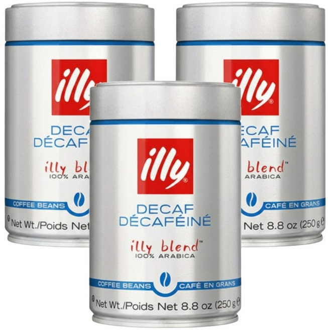 일리 디카페인 원두, 홀빈(분쇄안함), 250g, 3개