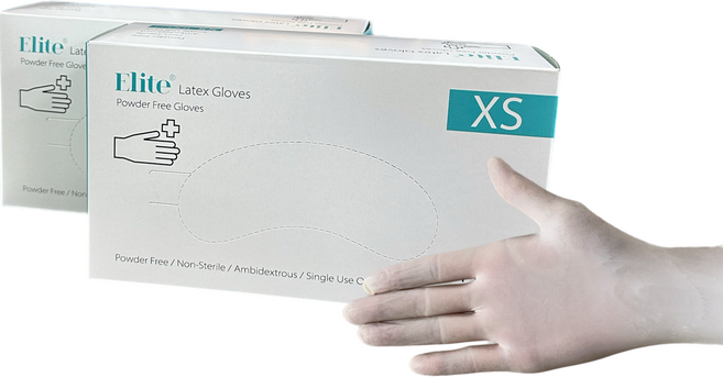 엘리트 라텍스글러브 진료용장갑 라텍스장갑 의료용장갑, 1개, 소(S), 아이보리