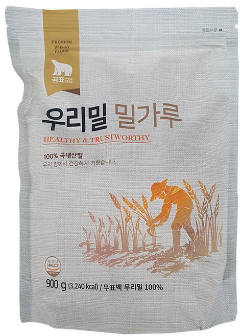 곰표 우리밀 밀가루, 900g, 1개