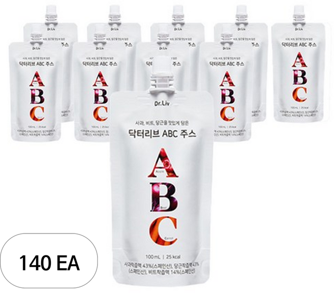 닥터리브 ABC 주스, 100ml, 140개