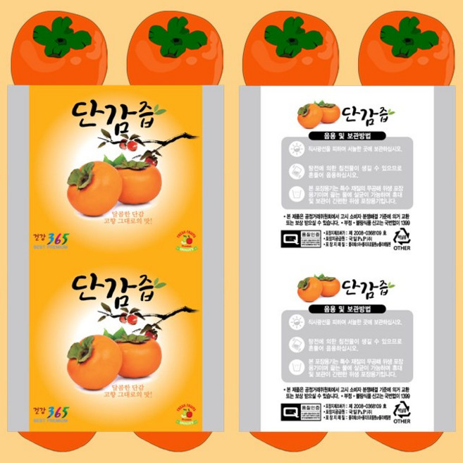 단감즙롤파우치(비닐팩), 1개