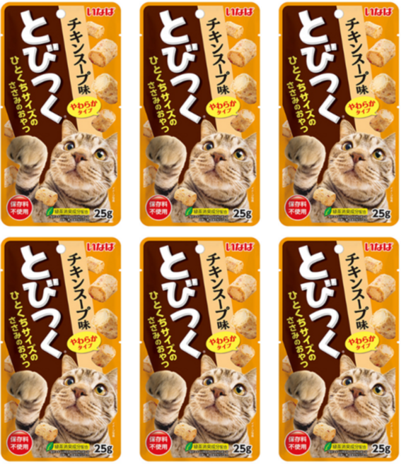이나바 토비츠쿠 치킨스프 25g QSC-213 x6개 (set), 치킨스프맛, 6개