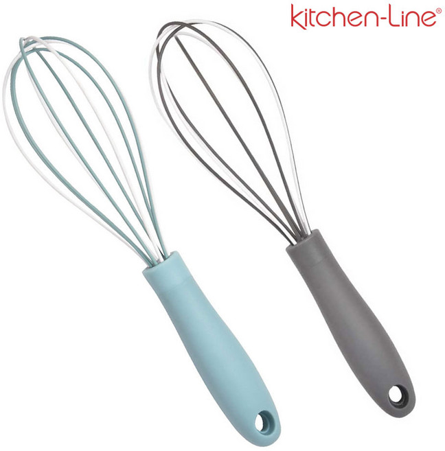 실리콘거품기 머랭 제빵 휘핑기 통통핸들, 02-블루, 1개