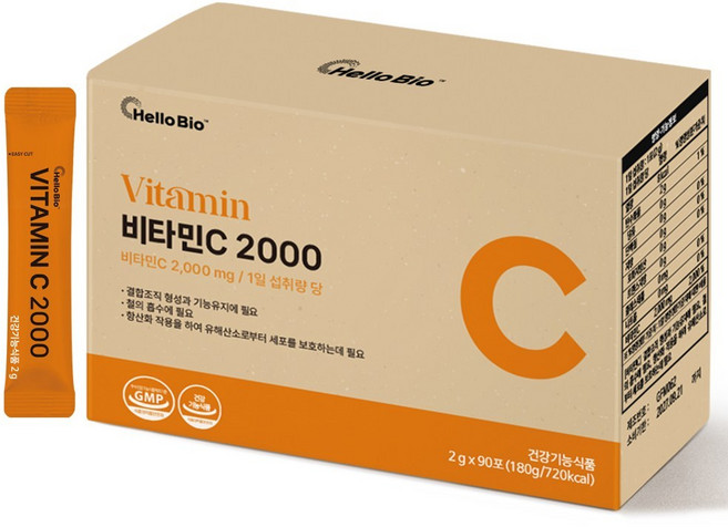 헬로바이오 비타민C 2000, 180g, 2개