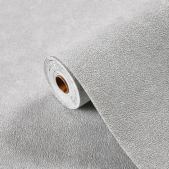 규조토 진흙 벽지길이 10미터접착식벽지차음 단열 방진방습장식3D벽지, 회색