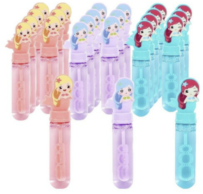 퍼줌 반짝반짝 인어 비눗방울 3종 x 8p 세트, 분홍 보라 하늘, 1세트