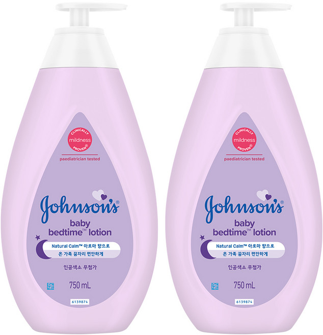 존슨즈베이비 베드타임 로션, 750ml, 2개