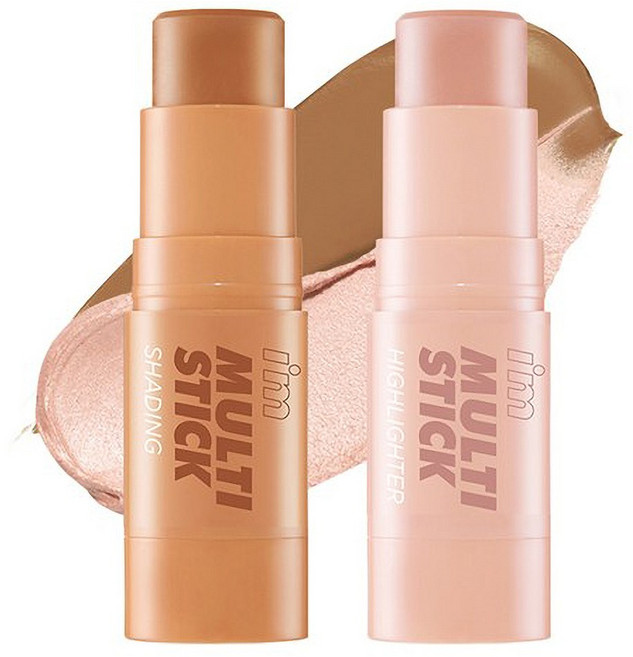 아임미미 멀티스틱 입체 듀오 쉐딩 7g + 하이라이터 7g 세트, 1개, 쉐딩(브론저)+하이라이터(샴페인 골드