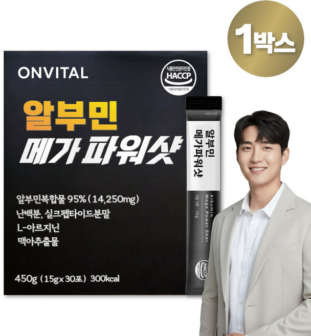 프리미엄 오한진의 백세알부민 온비탈 마시는 고함량 알부민 액상 진액스틱, 450g, 1개