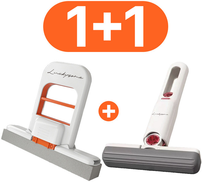 럭키썸 1+1 먼지제거 스퀴지 미니 밀대걸레, 2개