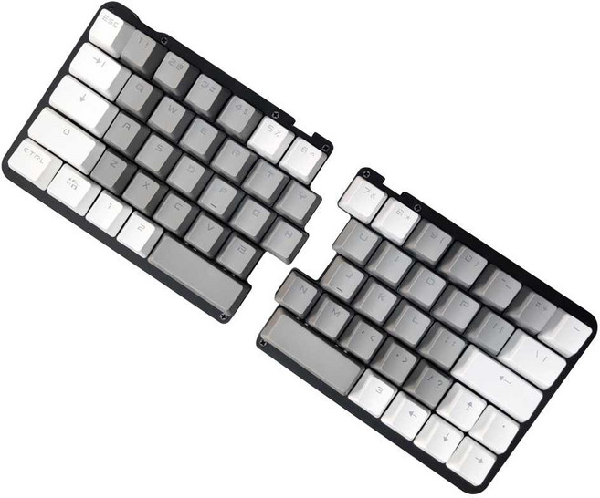 좌우분리 반쪽키보드 휴대 반반 게이밍 게임용 기계식, 상세 페이지 참고, 상세 페이지 참고, 블랙 모델 공식 표준 녹색 축