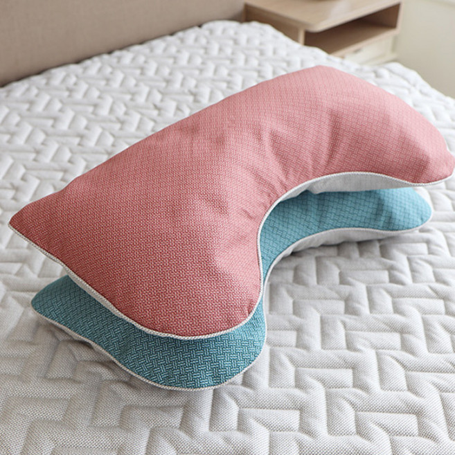 들꽃잠 숨 그래핀 어싱 베개 (아치형) 어싱(접지)코드 포함 수면베개 경추 목베개, 민트빛블루, 1개