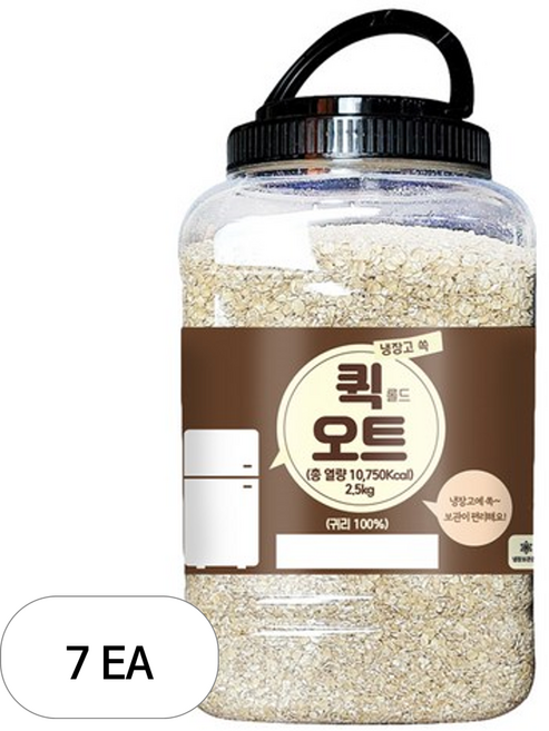 냉장고쏙 퀵 롤드 오트, 2.5kg, 7개