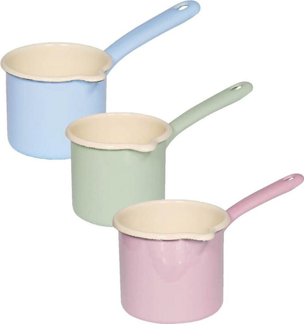 리스 파스텔 법랑 하이소스팬 파스텔블루/파스텔그린/핑크 3종, 핑크 12cm 1.0L