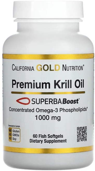 CGN 프리미엄 크릴오일 60정 수퍼바부스트 에이커 바이오마린 도코사헥사엔산, 1개 - 쿠팡