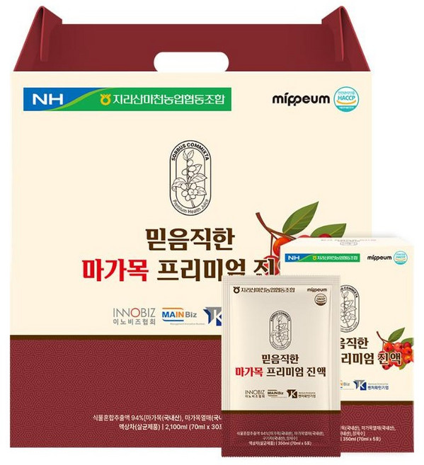 지리산마천농업협동조합 믿음직한 마가목 프리미엄 진액, 30개, 70ml