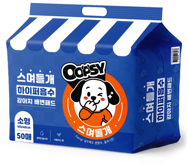 웁쉬 스며들개 고흡수 강아지 배변패드 두툼형 피톤치드향, 1개, 50개입