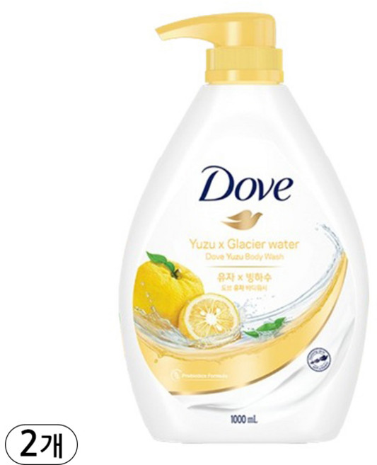 도브 바디워시 프레쉬 유자, 1kg, 2개