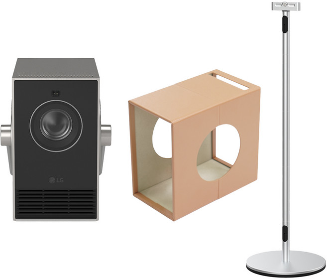 LG전자 시네빔 HU710PB 2024신모델 큐브 4K 빔프로젝터 Qube, 큐브+커버+스탠드